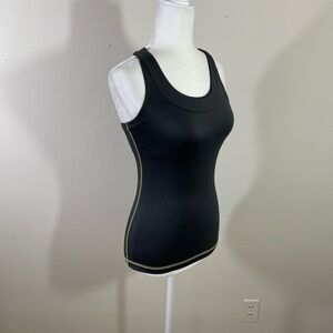 Tek Gear sz XS yoga top gray with lime green accents